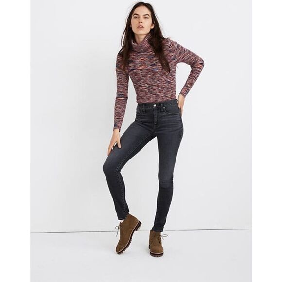 Madewell 9" Mid-Rise Skinny Jeans Stretchy Gray 27 - Picture 2 of 12